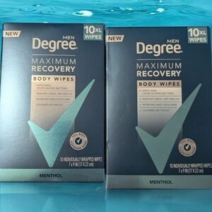 Degree Men Maximum Recovery Body Wipes (20 Wipes)